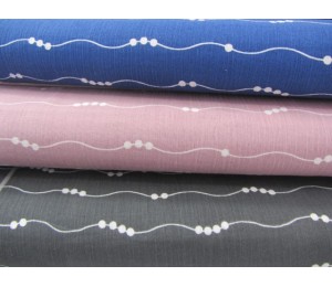 Double Gauze Musselin Wellen grau